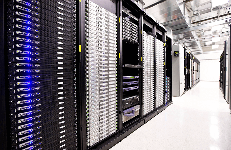Server racks in a data centre
